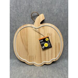 DIY Make Market LED Wood Decor Pumpkin Natural Light Up Fall Halloween Sign